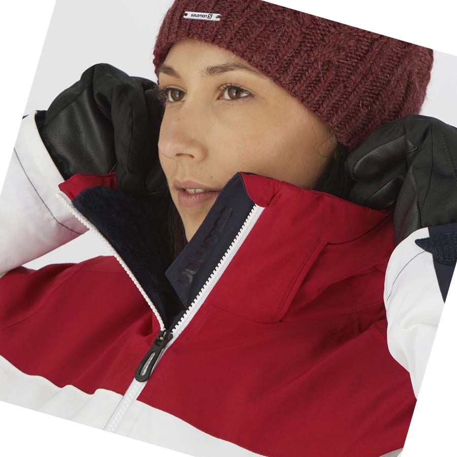 Chaquetas De Esquí Salomon SLALOM Mujer Blancos | MX 2403PJJ